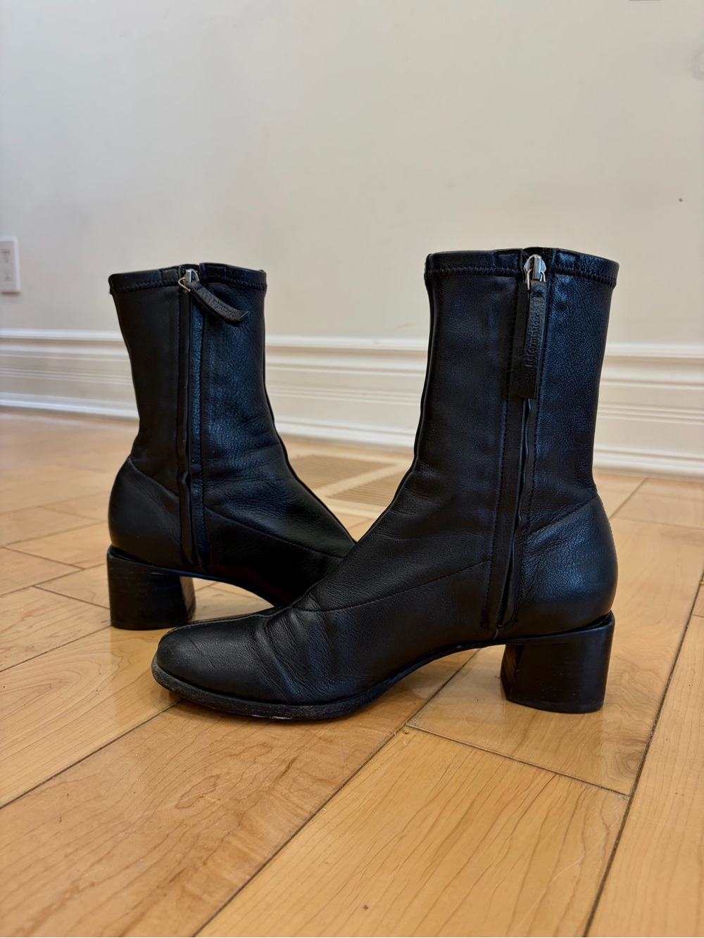 Reformation Black Soft Leather Ankle Boots - Picture 4 of 11